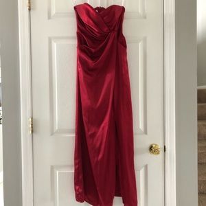 Red David’s Bridal Bridesmaid dress